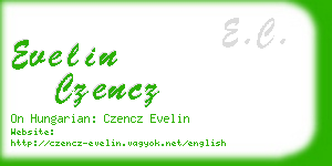 evelin czencz business card